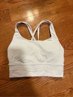 lululemon athletica White Cross-Back Sports Bra